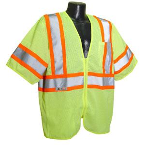 ECONOMY CLASS 3 TWO-TONE MESH VEST GREEN - Class 3 Vests